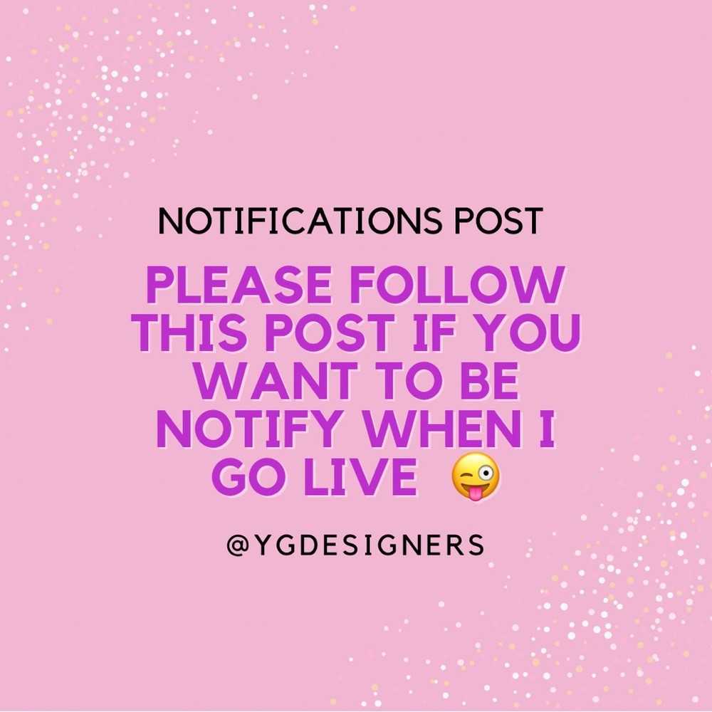 PLEASE CLICK LIKE ON THIS POST TO BE NOTIFY WHEN I GO LIVE 😉🥰